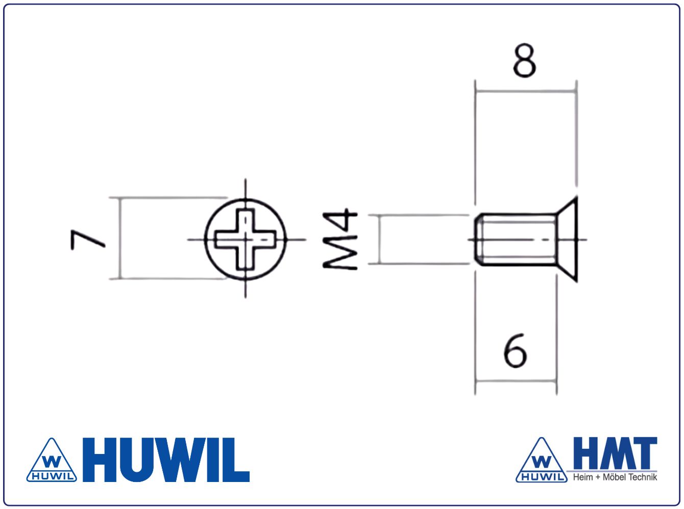 HUWIL Befestigungsmaterial Typ 2619 für Schlösser [SET]