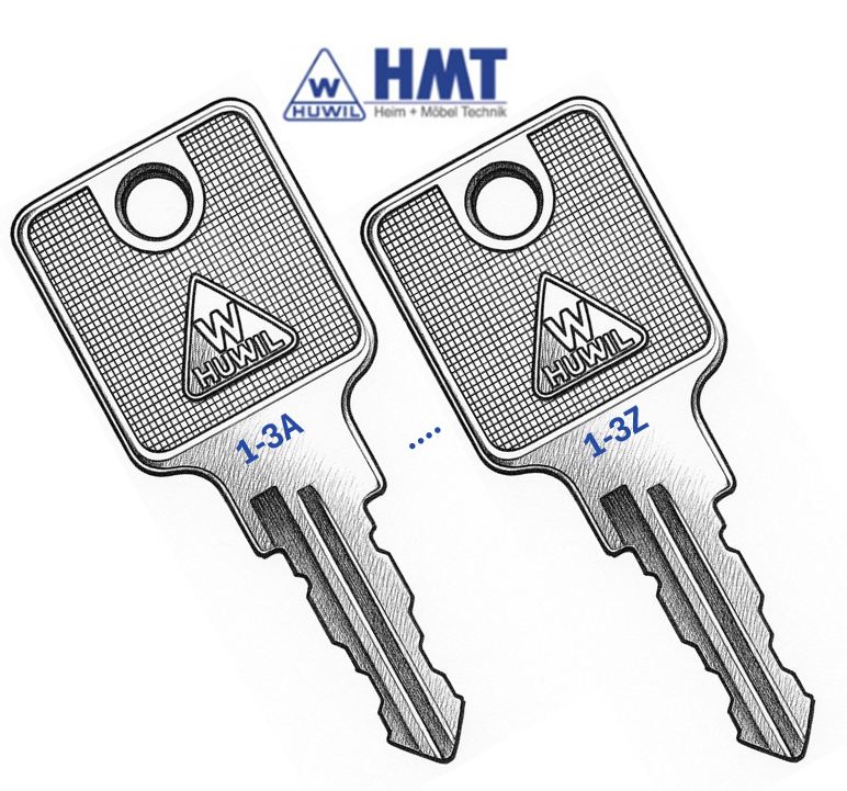 DELETE HUWIL Wendeschlüssel Typ 1550 - (3A bis 3Z)