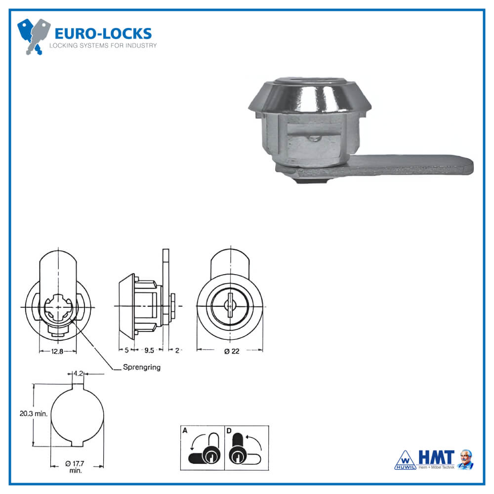 EURO-LOCKS Schloss Typ 0221 [02] - R#M210030 / GL