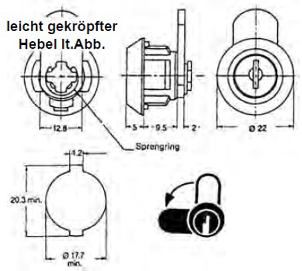 EURO-LOCKS Schloss Typ 0221 [08] - R#M250820 / VS