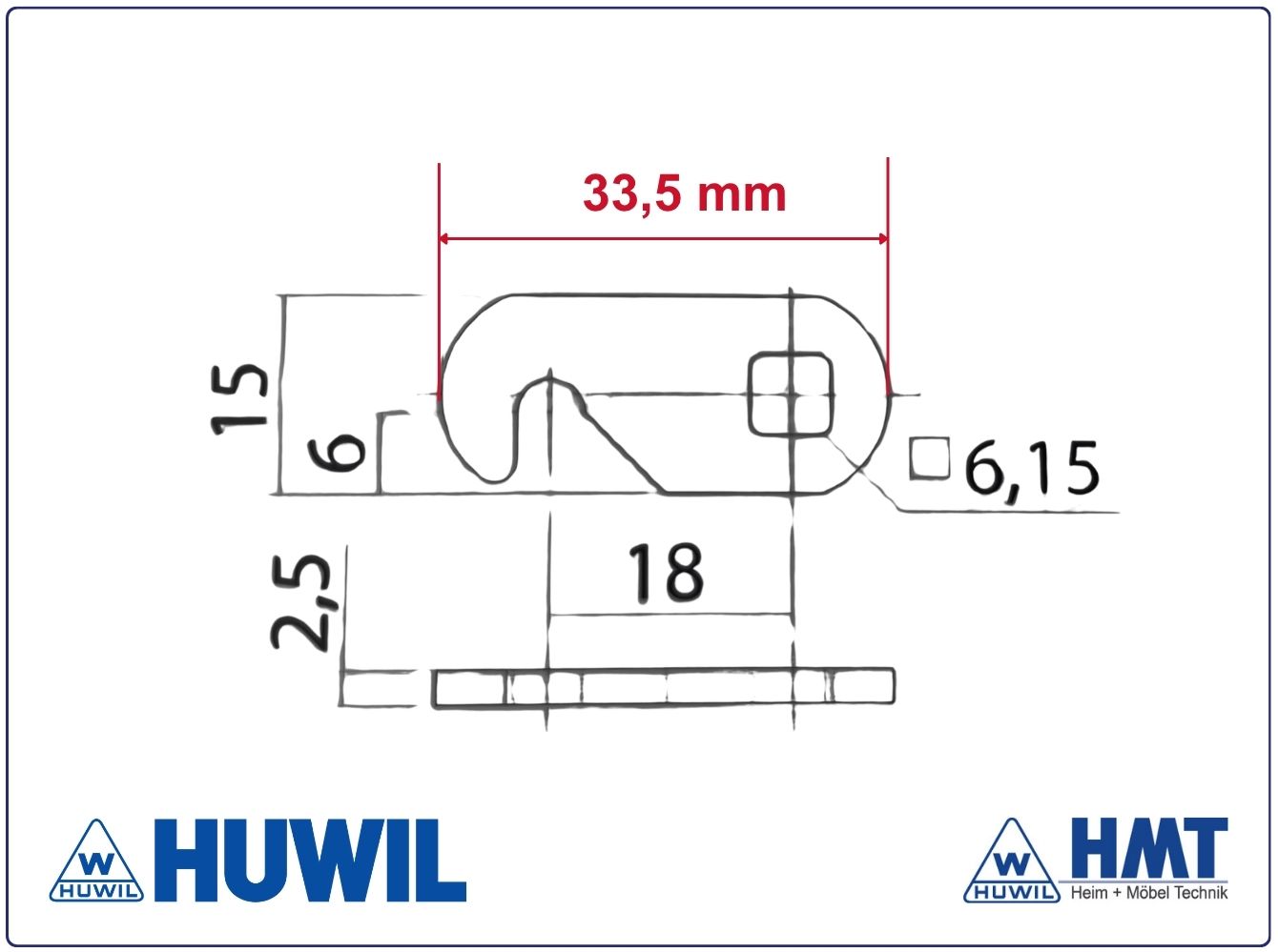 HUWIL Riegel #0827-003