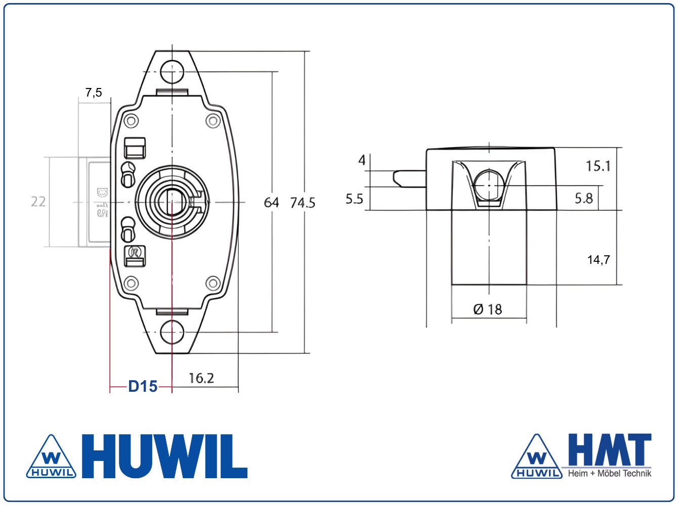 HUWIL Schloss [6] Typ 0248 [VK] - OM / rs + ls