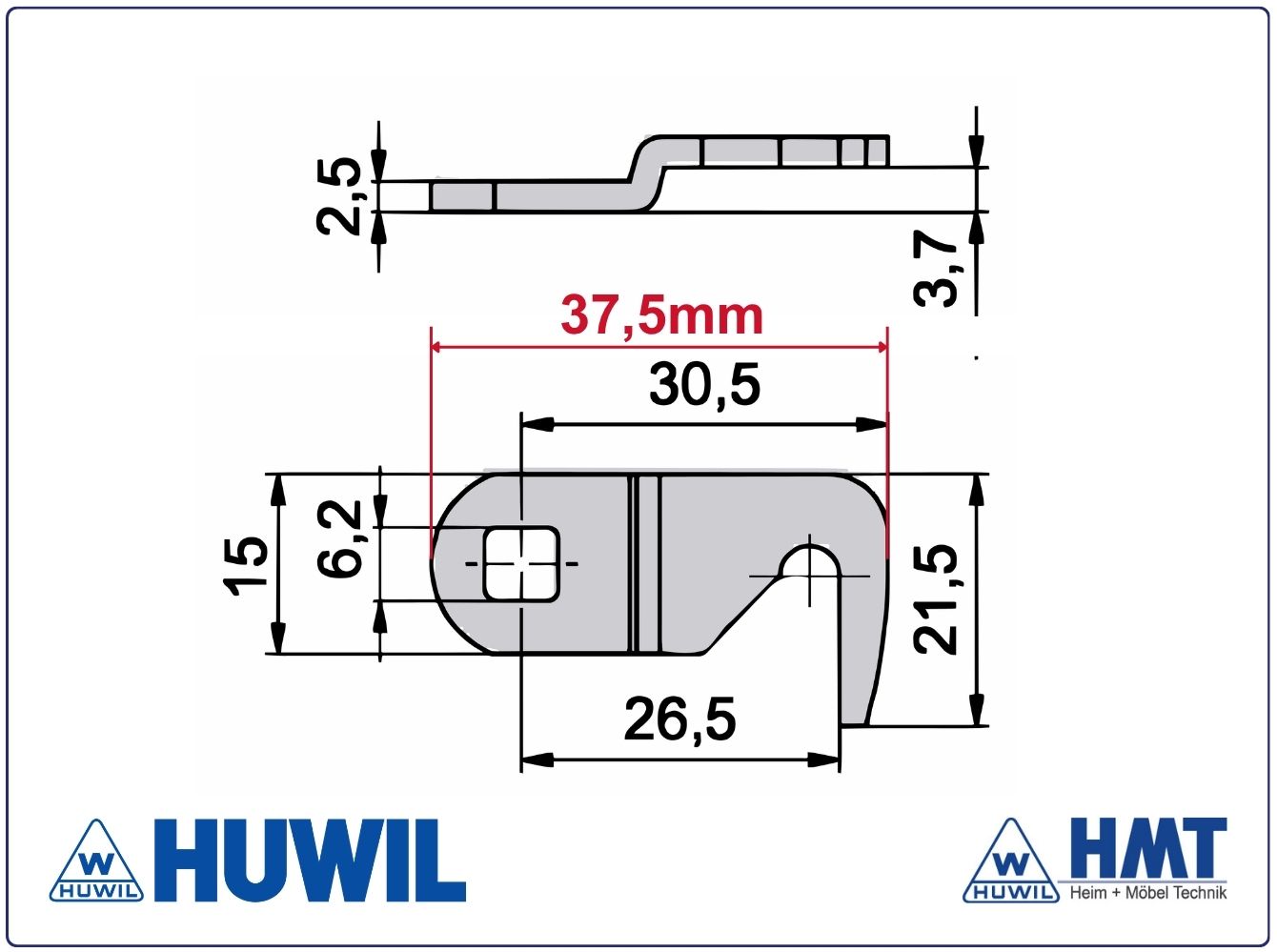 HUWIL Riegel Typ 827.027 - rs