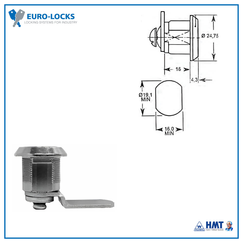 EURO-LOCKS Schloss Typ B332 [180°] - 6241435C8 / VS