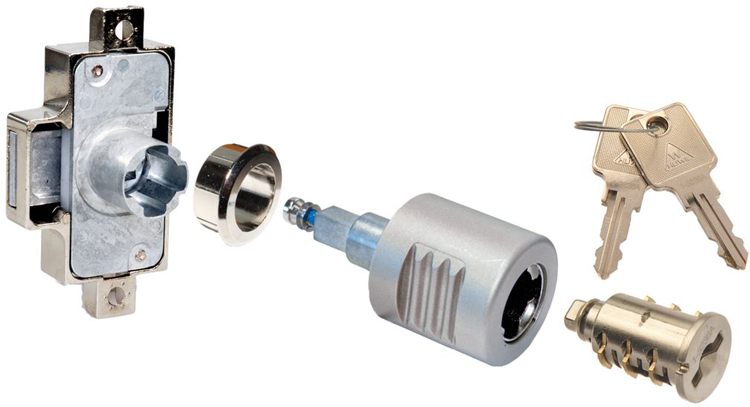 HUWIL Schloß Typ 0748 [VK] & Knopf 0568 [SET] - rs / VS