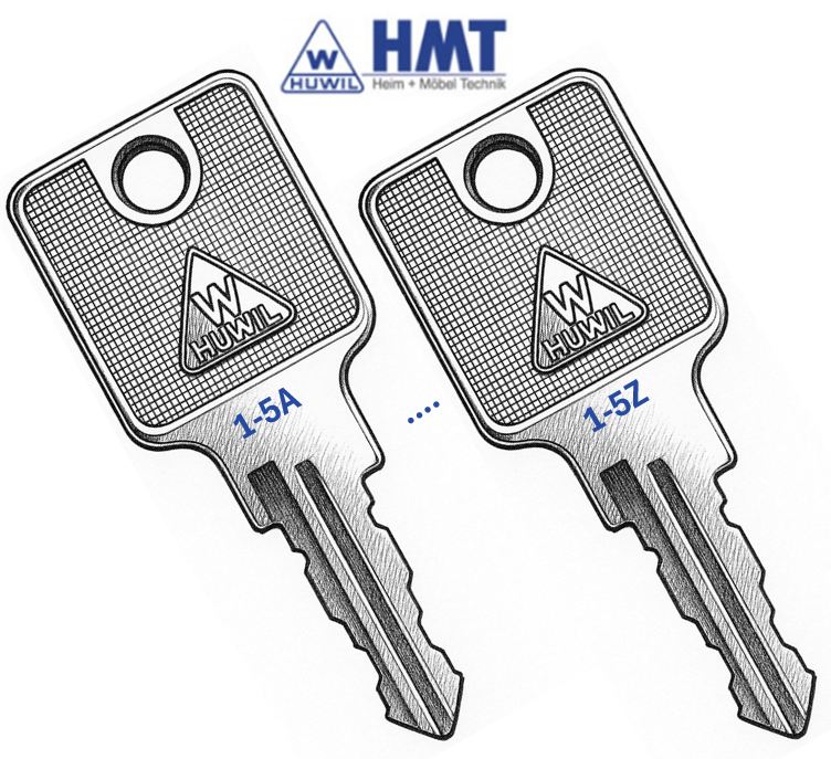 DELETE HUWIL Wendeschlüssel Typ 1550 - (5A bis 5Z)