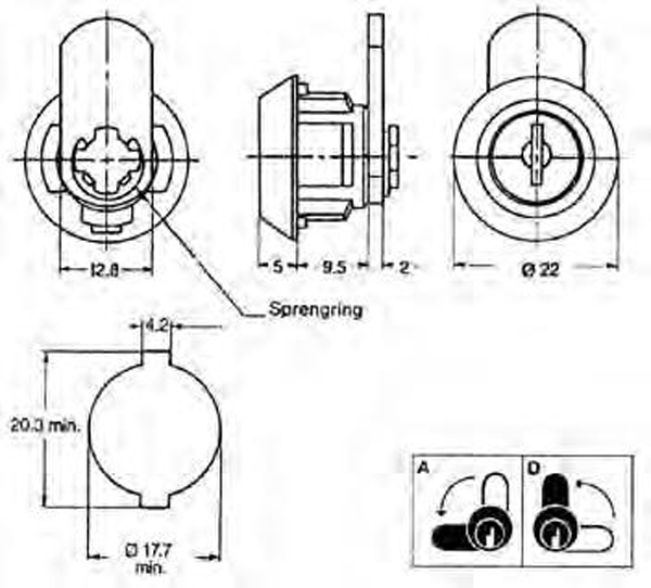 EURO-LOCKS Schloss Typ 0221 [02] - R#M210030 / VS