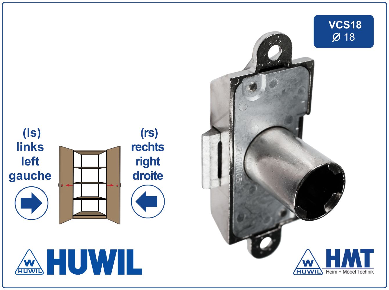 HUWIL Schloss Typ 550 VCS18 [ZL24] - D20 / rs + ls