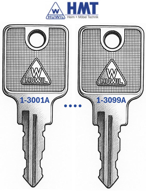 DELETE HUWIL Wendeschlüssel Typ 1550 - (3001 bis 3099)