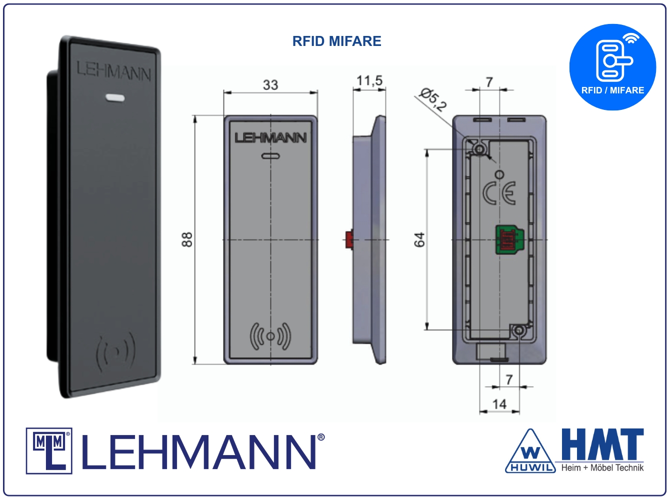 MLM E-Schloss Typ M420 PRO [SET] - RFID / MIFARE