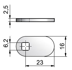 HUWIL Riegel Typ 827.044