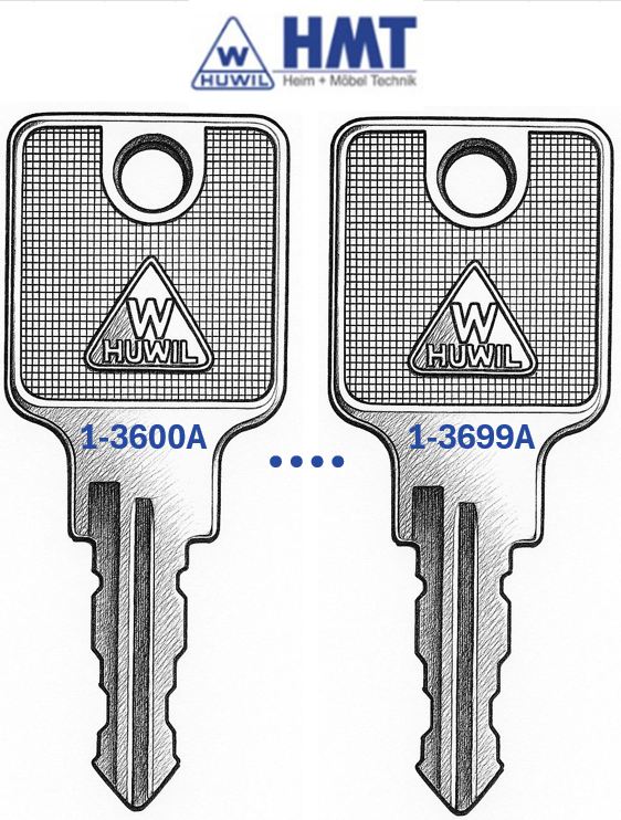 HUWIL Wendeschlüssel Typ 1550 - (3600 bis 3699)