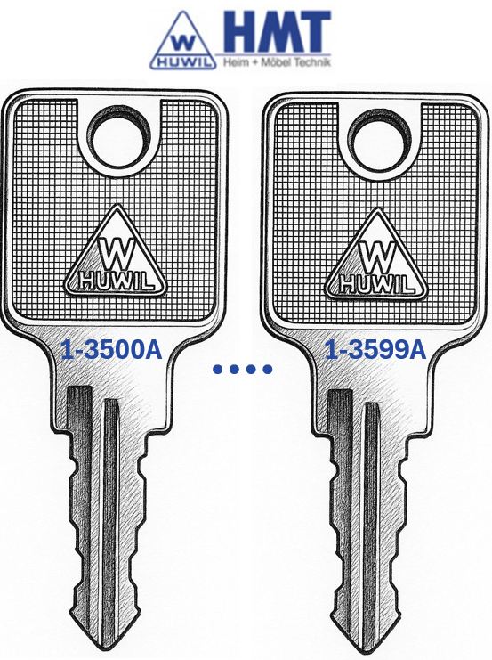 DELETE HUWIL Wendeschlüssel Typ 1550 - (3500 bis 3599)