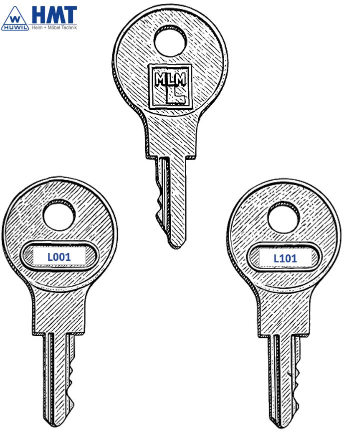MLM Zylinder-Schlüssel Typ A2 - Schließung L001