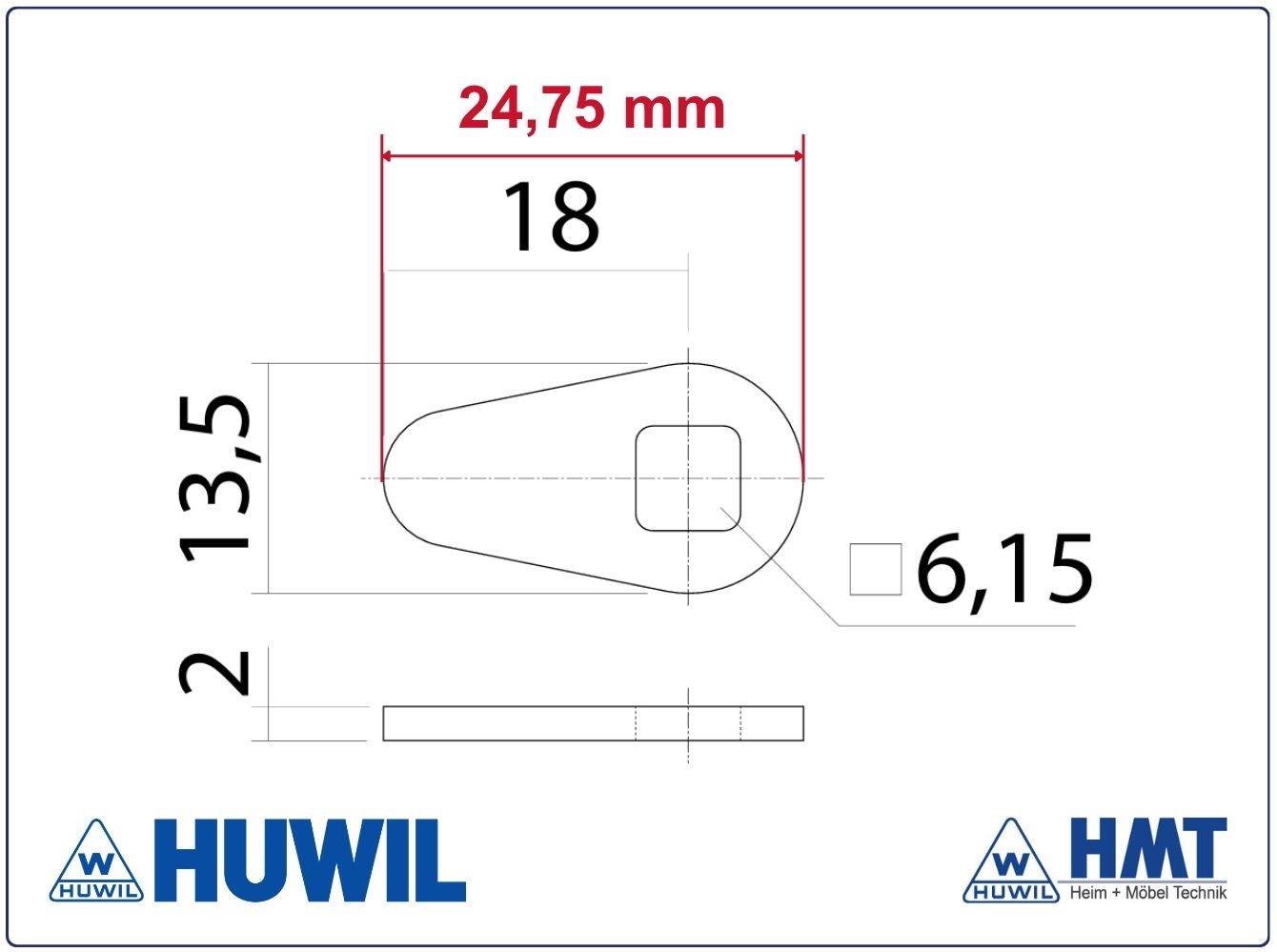 HUWIL Riegel #0827-001 HUWIL Riegel #0827-001