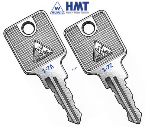 HUWIL Wendeschlüssel Typ 1550 - (6A bis 6Z)