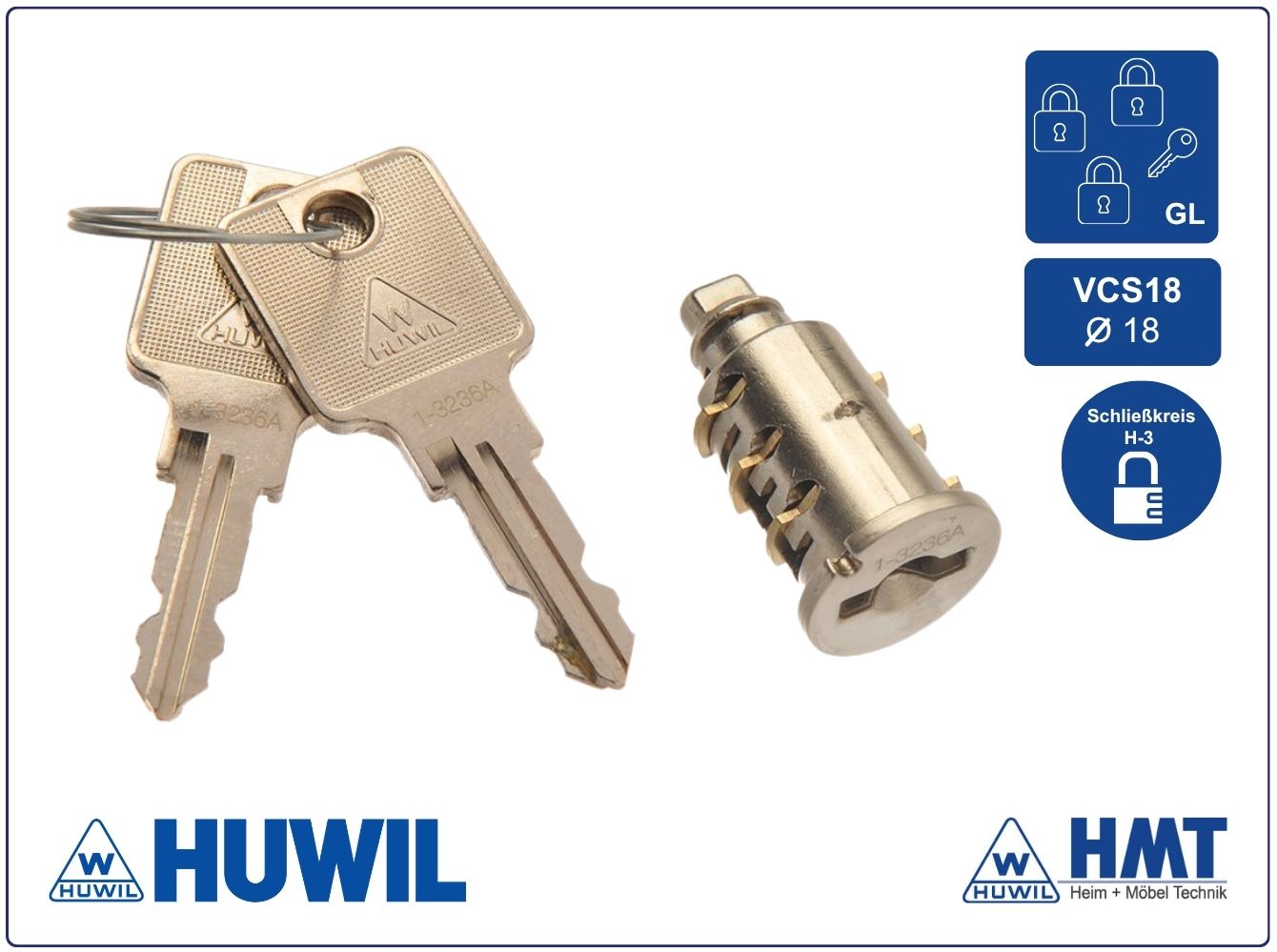 HUWIL Zylinderkern VCS18 [SK: H-3] GL: 3001 bis 3040 & 3131