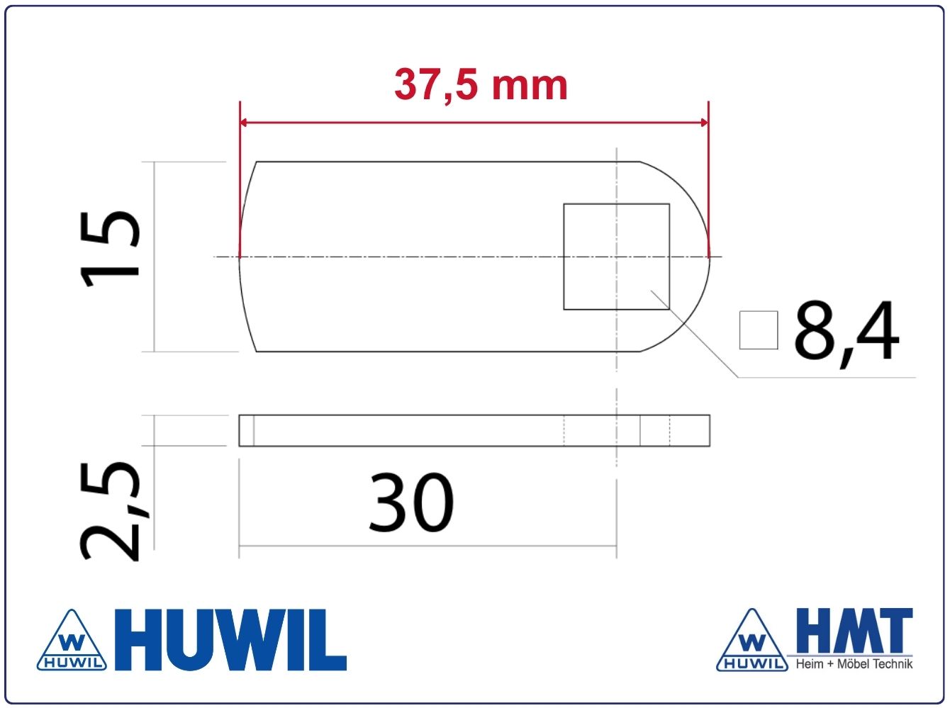 HUWIL Riegel ⏹︎8,4 #0869-025 HUWIL Riegel ⏹︎8,4 #0869-025
