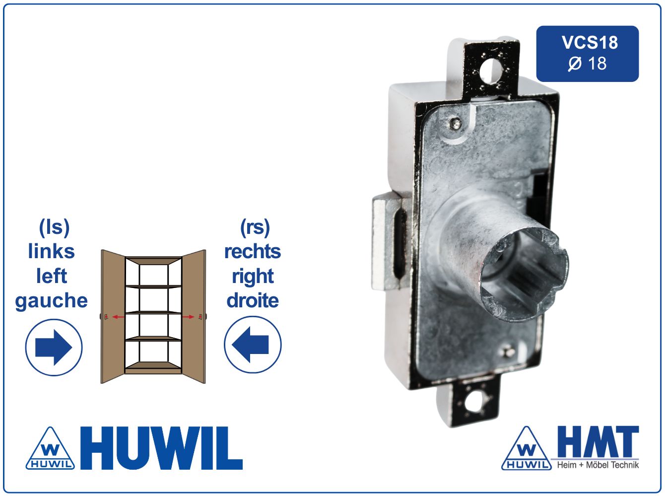 HUWIL Schloss [6] Typ 0748 [VK] - D20 / rs + ls