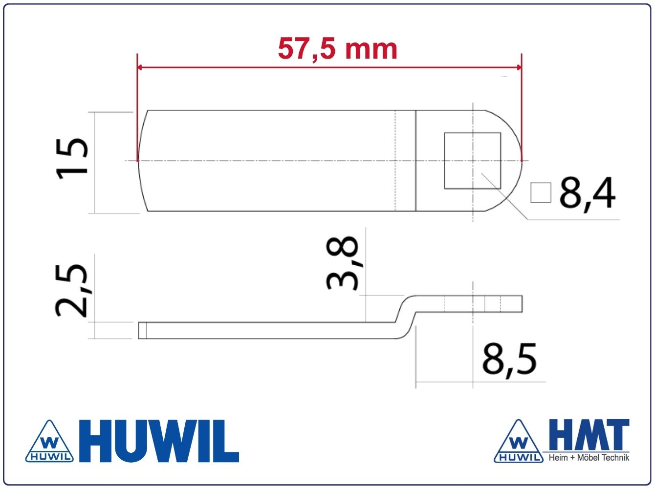 HUWIL Riegel ⏹︎8,4 #0869-020 HUWIL Riegel ⏹︎8,4 #0869-020