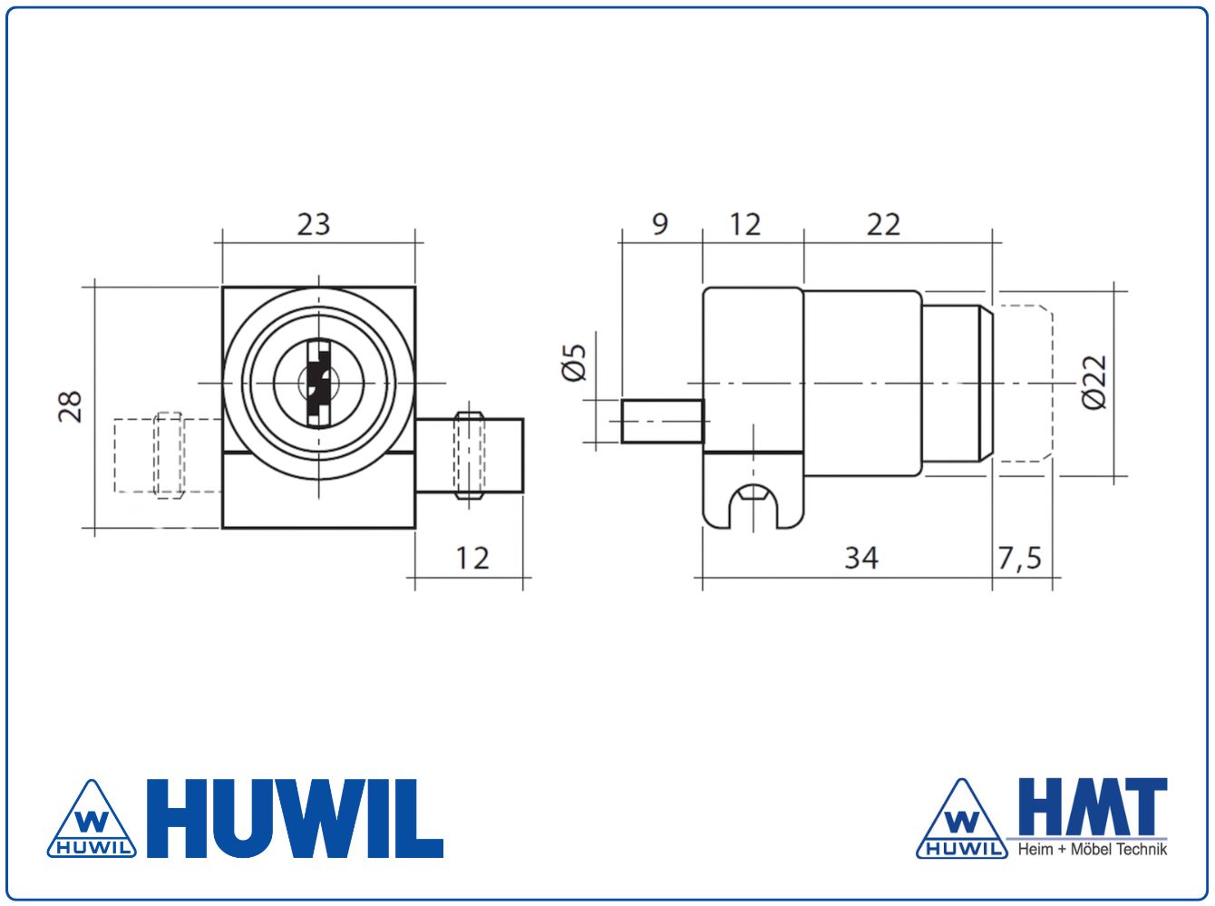 HUWIL Schloss Typ 0681 - rs / GL HUWIL Schloss Typ 0681 - rs / GL