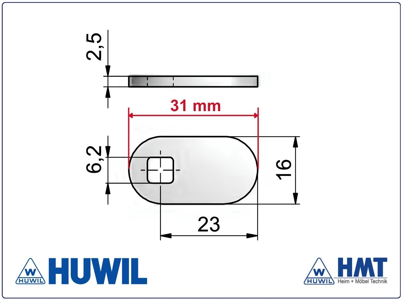 HUWIL Riegel Typ 827.044