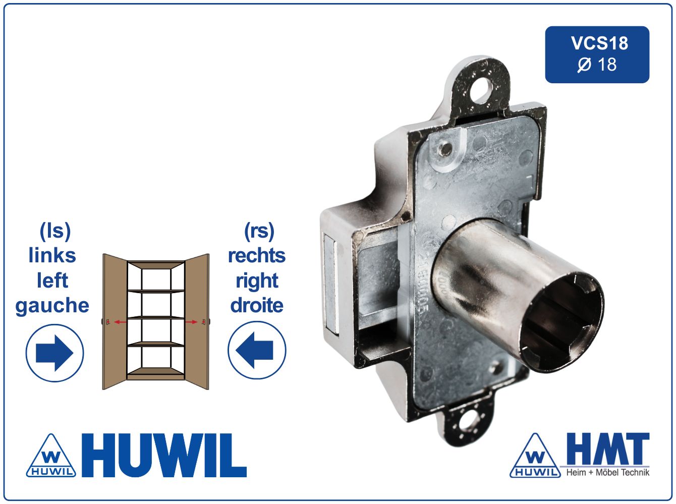 HUWIL Schloss Typ 550 VCS18 [ZL24] - D25 / rs + ls
