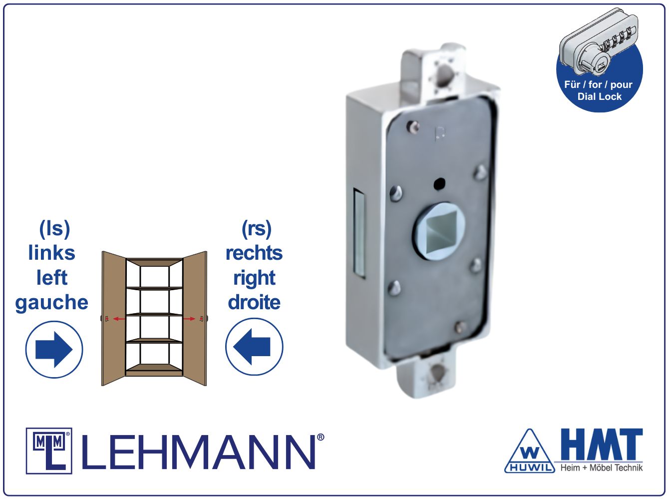 MLM Schloss Typ 708.8 [K] für Dial Lock - [A] / D15 / rs + ls