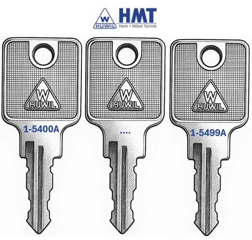 DELETE HUWIL Wendeschlüssel Typ 1550 - (5400 bis 5499)