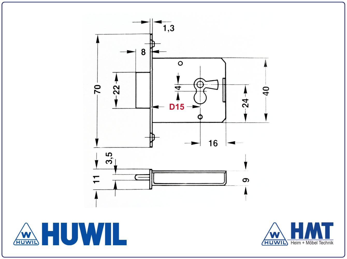HUWIL Schloss Typ 0002 [B] - D15 / ls