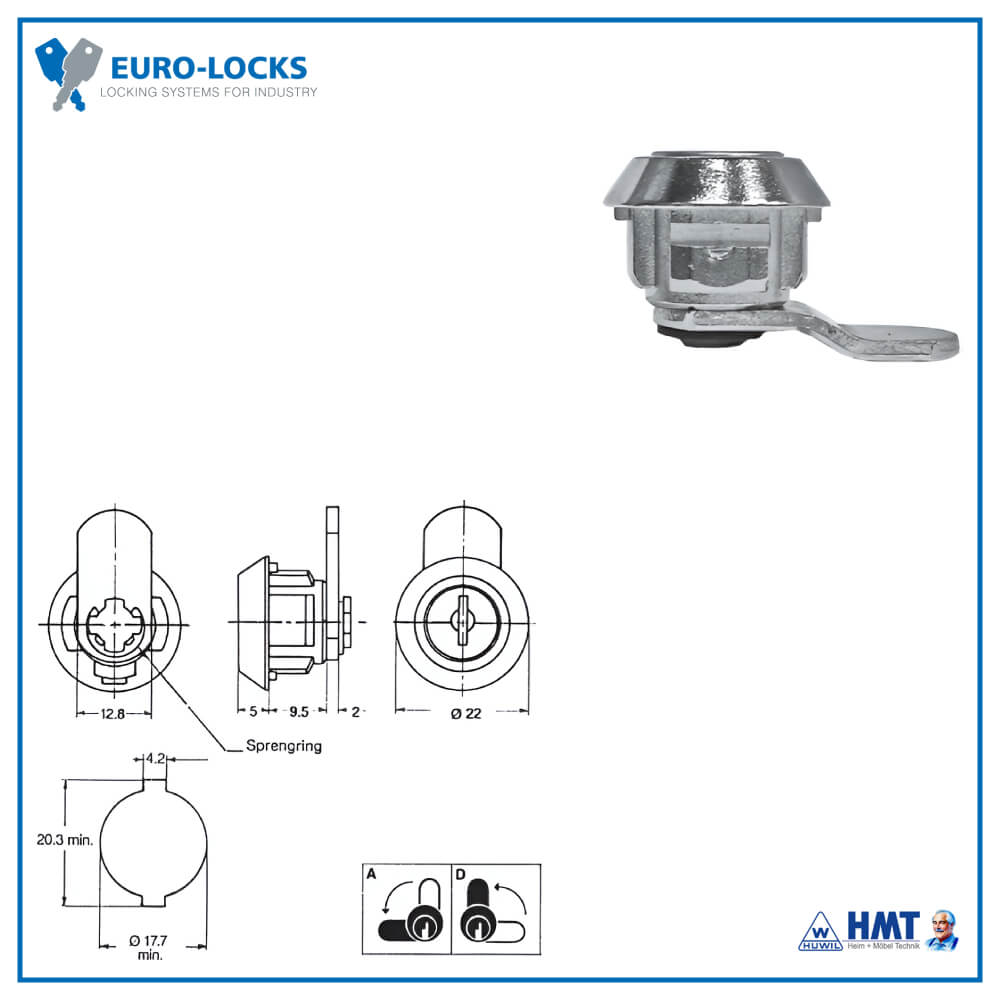 EURO-LOCKS Schloss Typ 0221 [01] - R#M230624 / GL