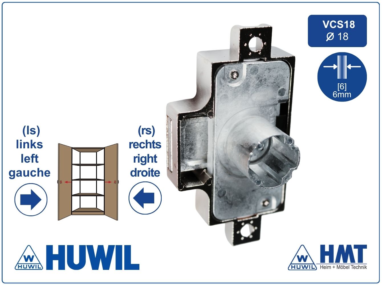 HUWIL Schloss [6] Typ 0748 [VK] rs + ls [MS16-22] - D25