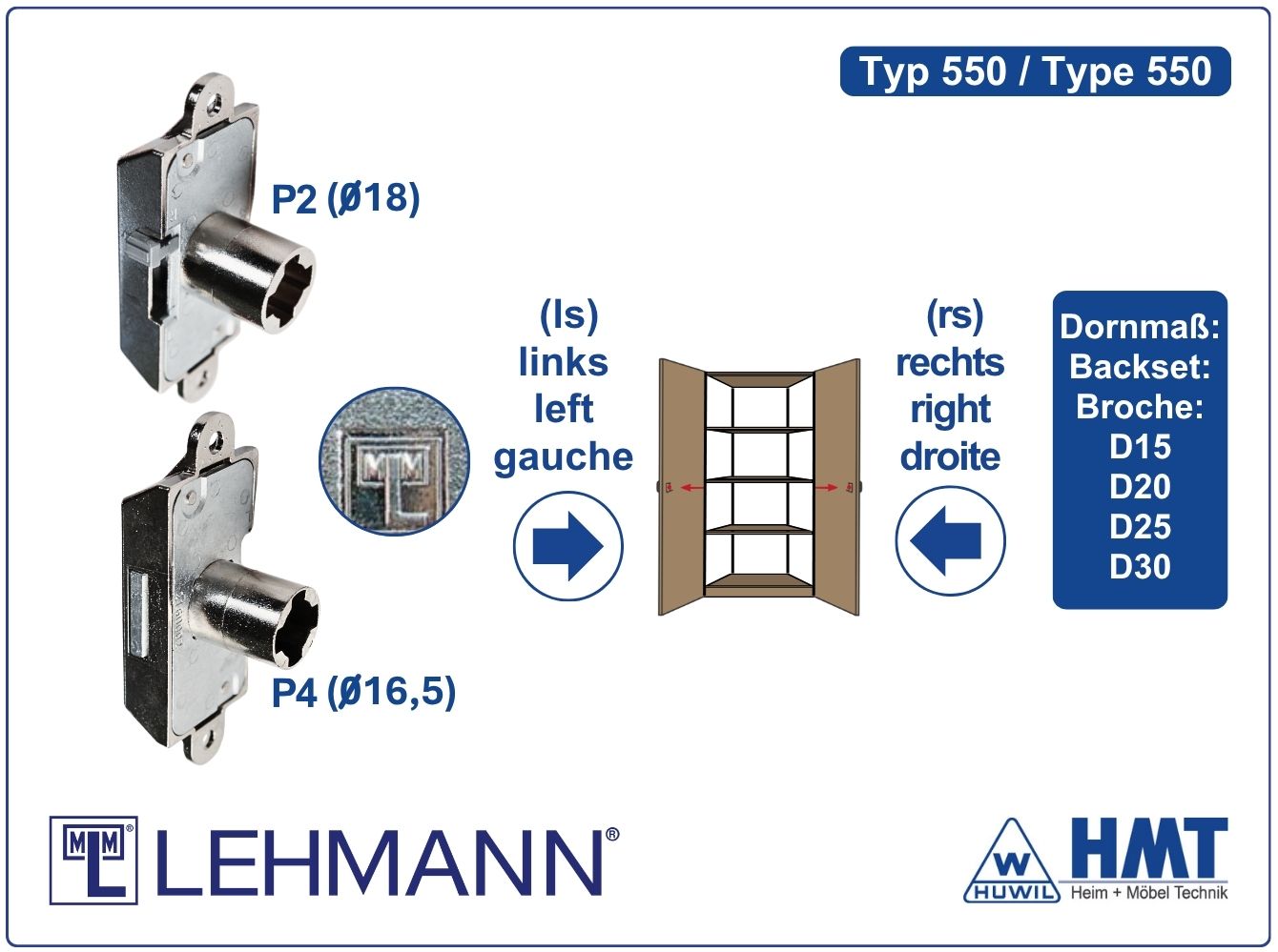 MLM Schloss Typ 550 P2 - D15 / rs + ls