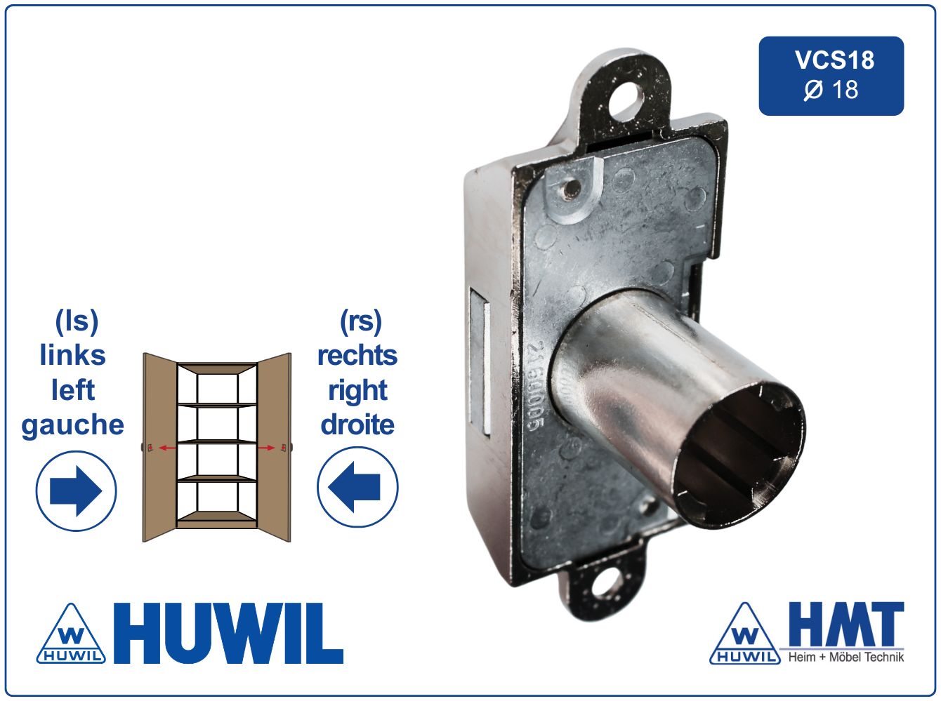 HUWIL Schloss Typ 550 VCS18 [ZL24] - D15 / rs + ls