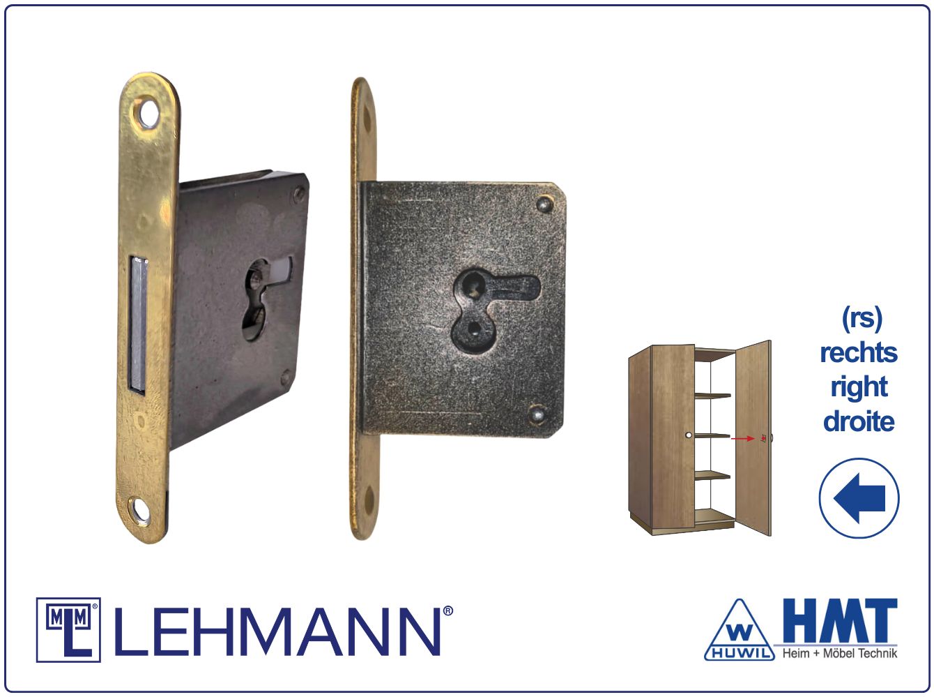 MLM Schloss Typ 490 für Bartschlüssel - D25 / rs MLM Schloss Typ 490 für Bartschlüssel - D25 / rs