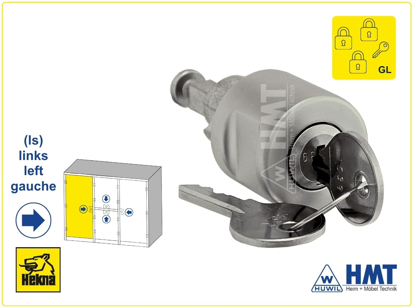 Hekna Knopf 4310 Hekna-Mini-Metall Typ 430 - W9 / ls / GL