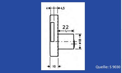 DOM Drehstangenschl. 3017031G - D25 RS Ø18 ZL22 / [SK D-2C] GL 2C1
