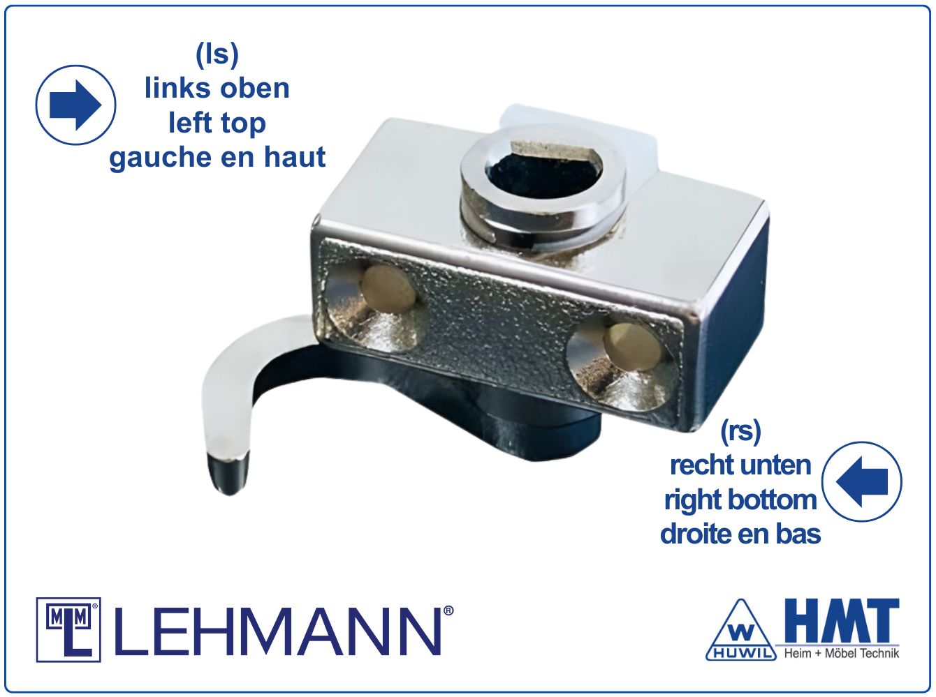 MLM Haken Typ 161.3 (ls) oben / Typ 162.3 (rs) unten