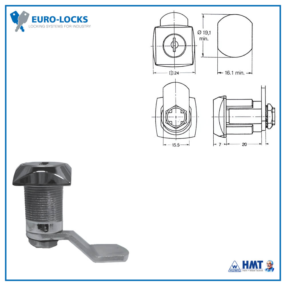 EURO-LOCKS Schloss Typ 0802 [180°] - B5202 / VS