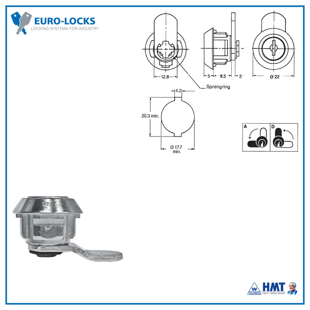 EURO-LOCKS Schloss Typ 0221 [01] - R#M230624 / VS