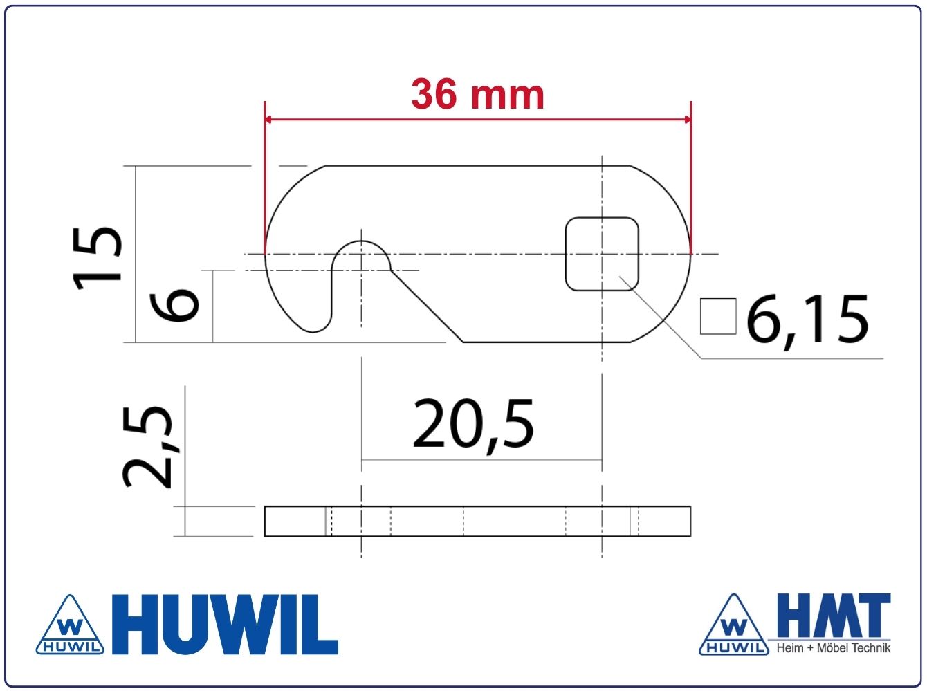 HUWIL Riegel #0827-091