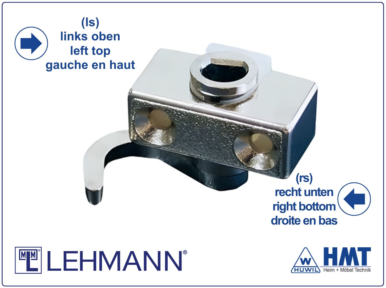 MLM Schließhaken dübelbar Typ 161.1 (ls) oben / Typ 162.1 (rs) unten MLM Schließhaken dübelbar Typ 161.1 (ls) oben / Typ 162.1 (rs) unten