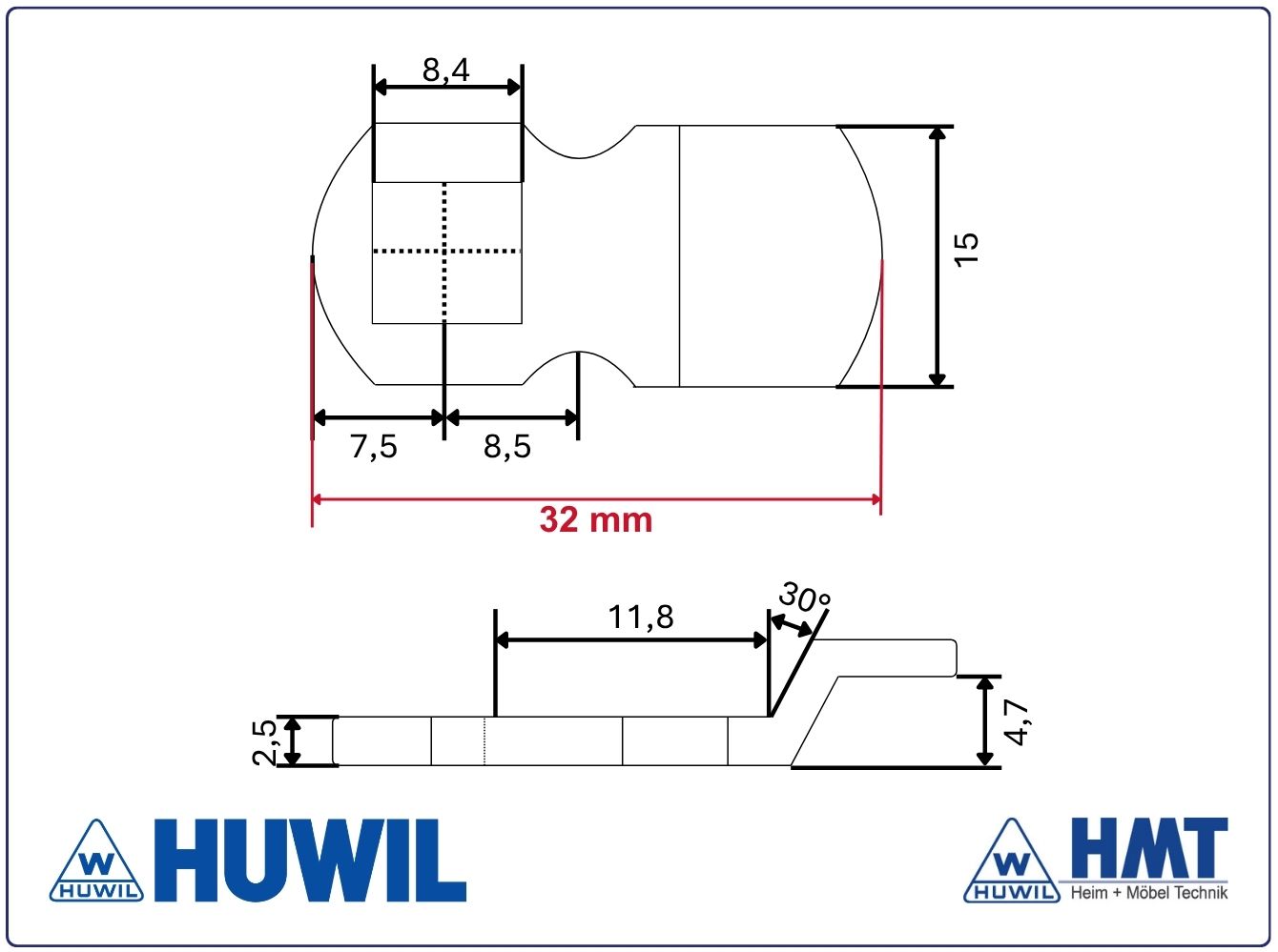 HUWIL Riegel ⏹︎8,4 #0869-001