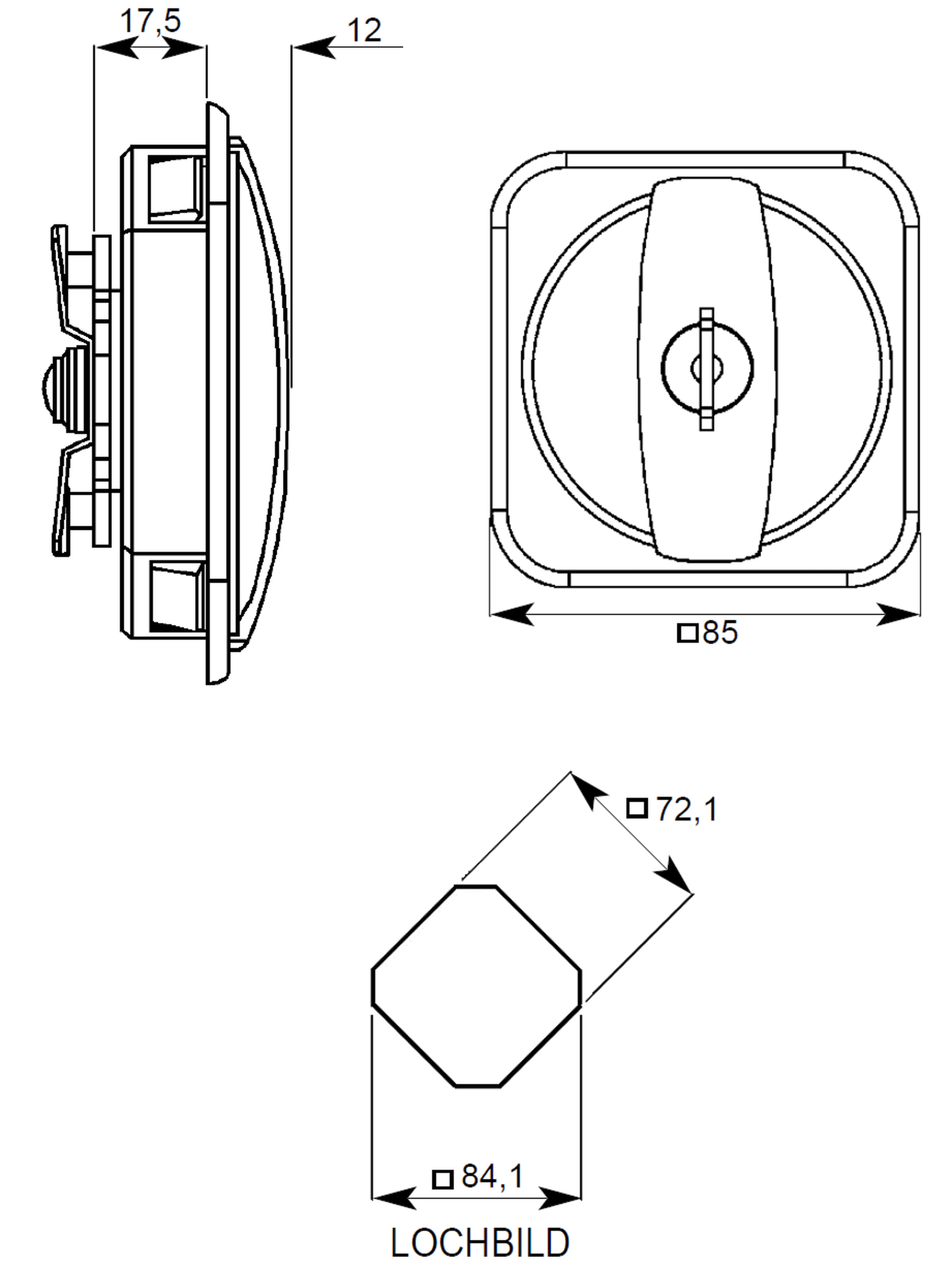 EURO-LOCKS Griff Typ C085 - VS