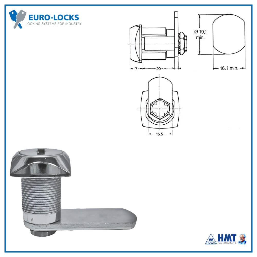 EURO-LOCKS Schloss Typ 0802 [90°] - 7310040 / VS