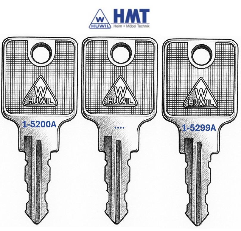 DELETE HUWIL Wendeschlüssel Typ 1550 - (5200 bis 5299)