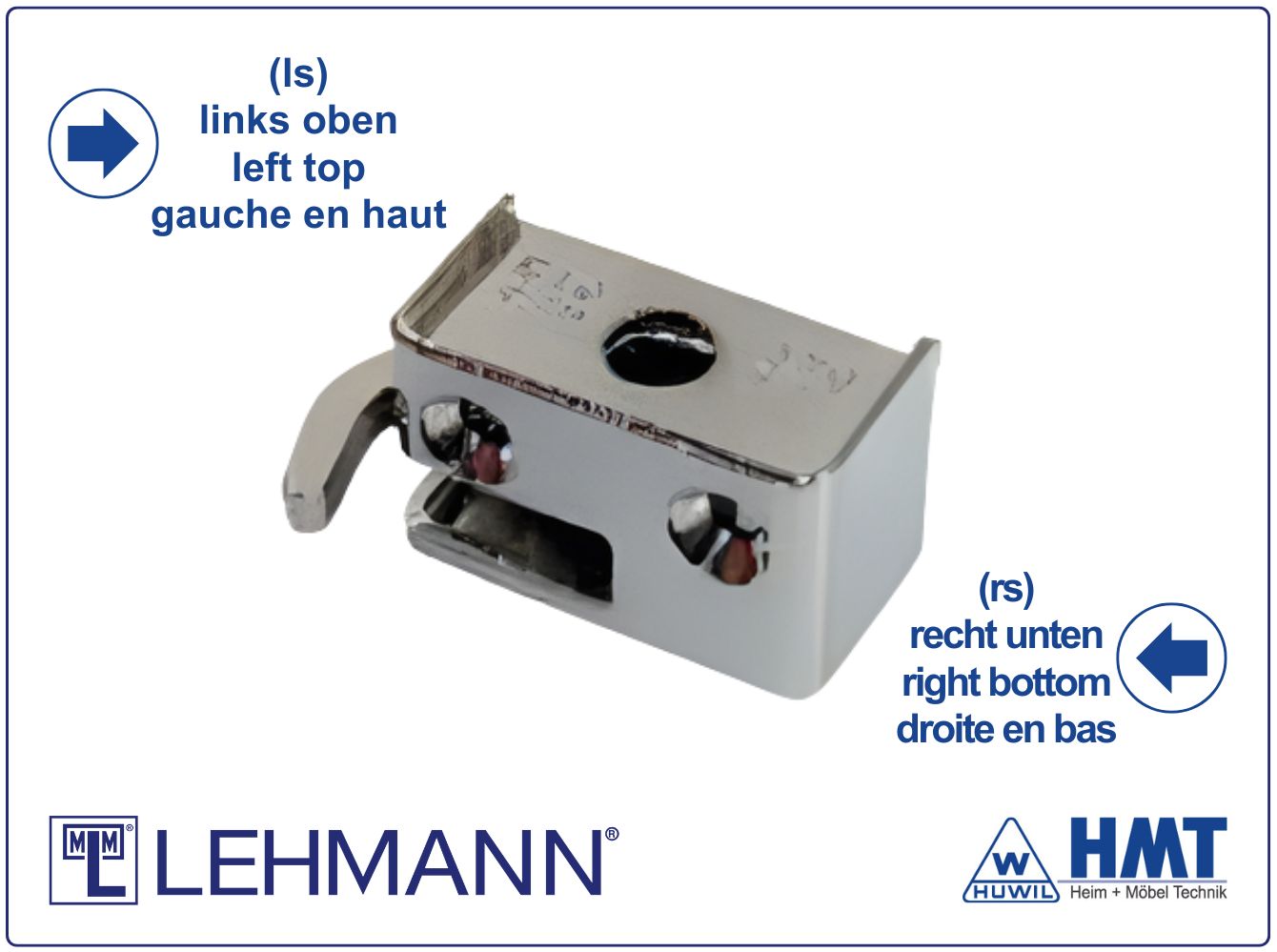 MLM Schließhaken 467 & 468 L oben/R unten ; mit Rand für Abdeckleiste MLM Schließhaken 467 & 468 L oben/R unten ; mit Rand für Abdeckleiste