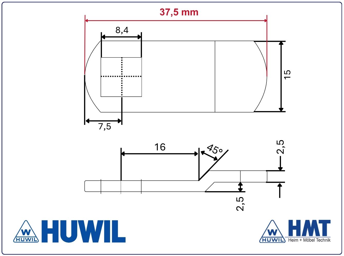 HUWIL Riegel ⏹︎8,4 #0869-006