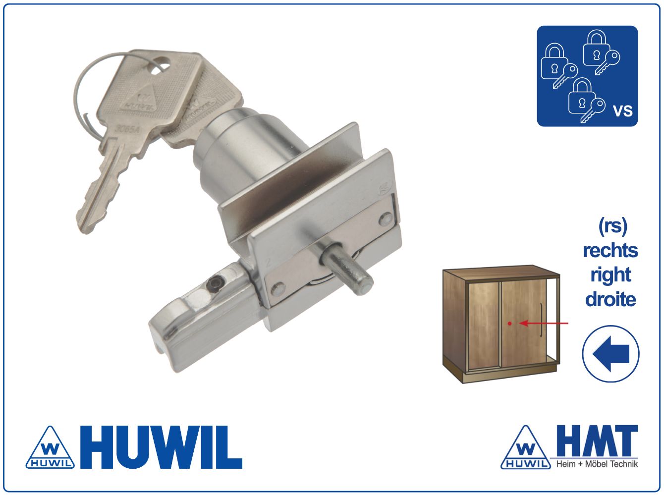 HUWIL Schloss Typ 0677 - rs / VS HUWIL Schloss Typ 0677 - rs / VS